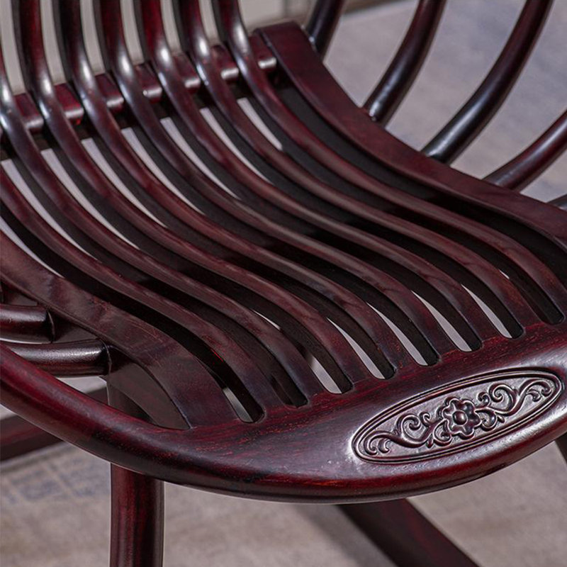 Chaise berçante de détente en bois de santal