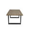 Oak Solid Wood Top Metal Base Dining Table