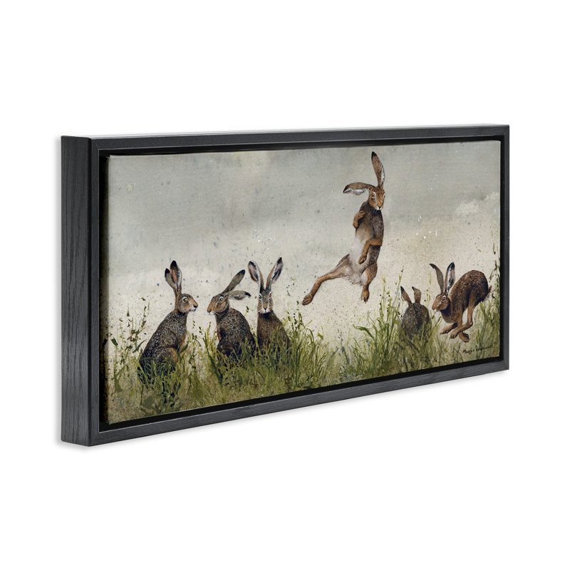 Art mural sur toile Floater par Maggie Vandewalle, H 11 po x l 25 po, Cadre flottant noir de jais
