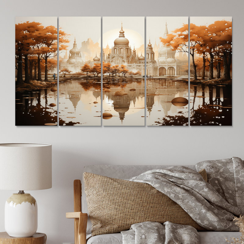 «Hinduisim Art Temple Reflections III», 5 pièces