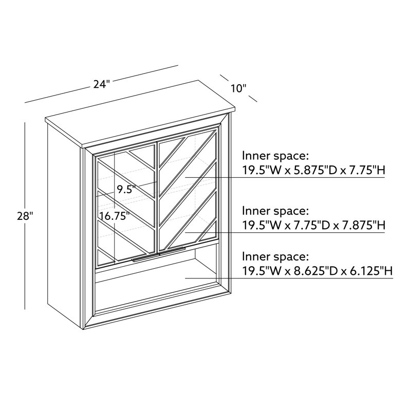 LaRay 24 Wood Wall Cabinet
