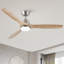 52 po Éclairage de ventilateur de plafond à DEL intégré avec télécommande