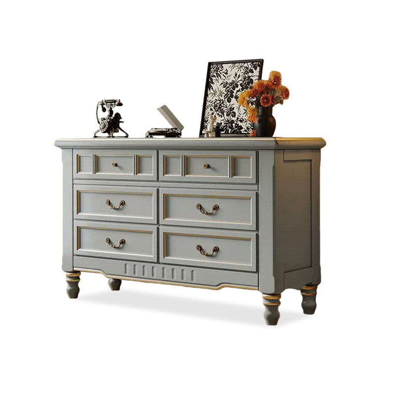 Gray Solid Wood Rectangular Dressers & Chests, Gray