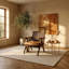 Fauteuil d'appoint en cuir italien véritable avec dossier canne et structure en bois de chêne massif