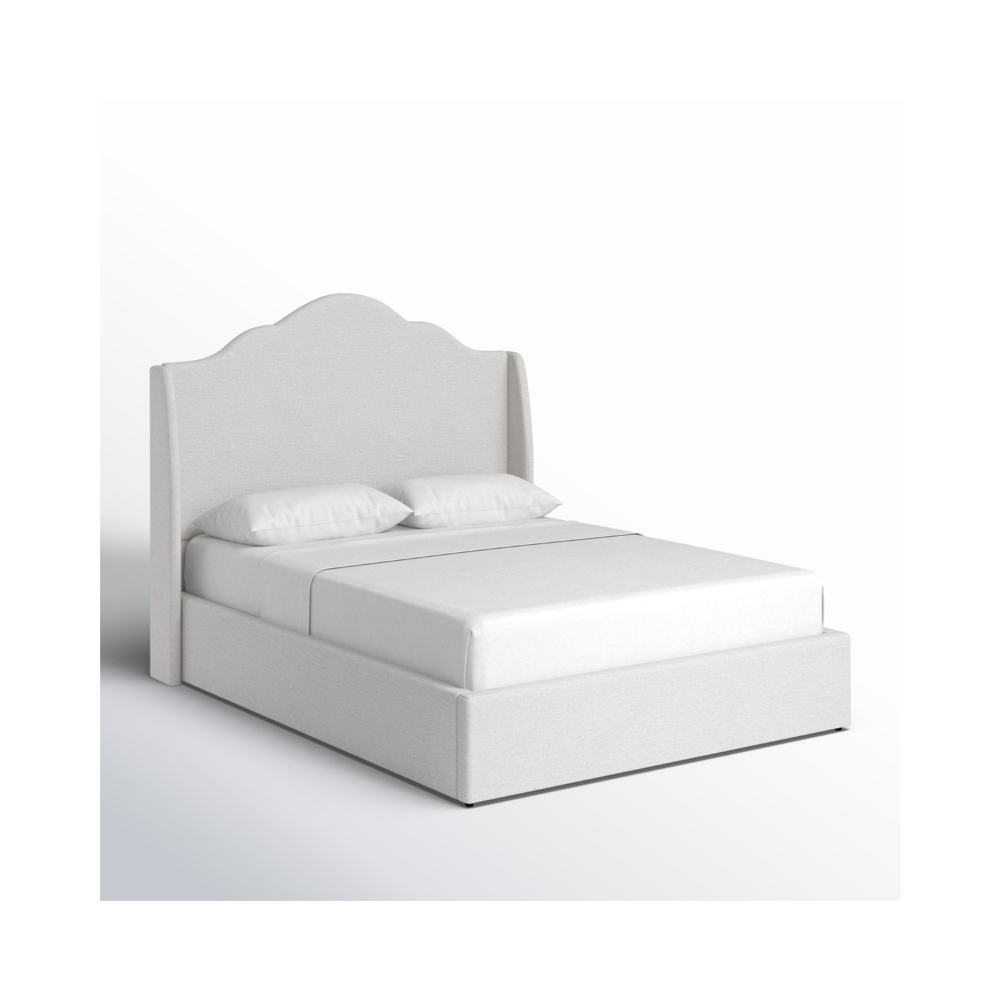 Evonna Upholstered Wingback Bed