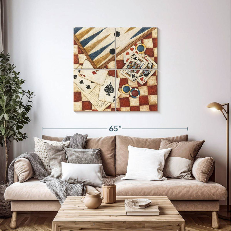 Senne poker rétro, 38" H x 38" W
