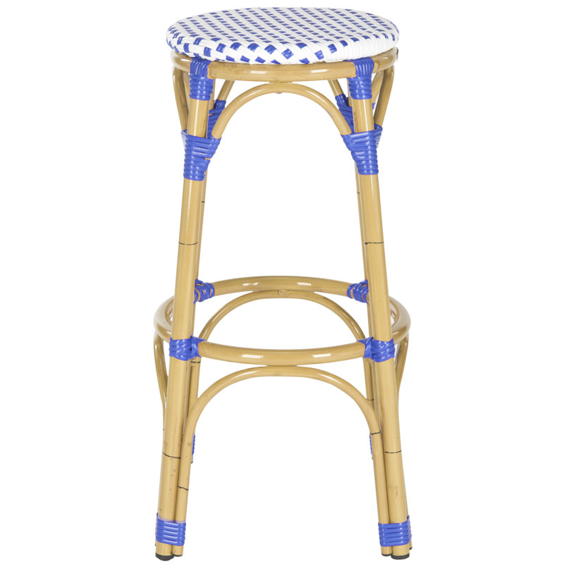 Outdoor Charley Bar Stool, Blue/White