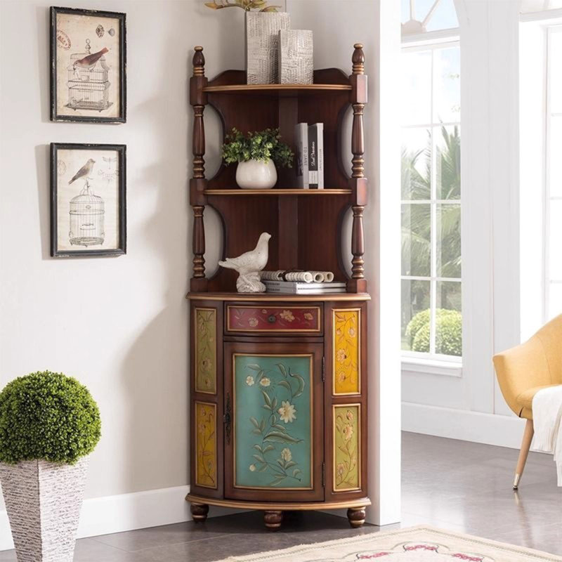 Picture color Solid + Manufactured Wood Corner cabinet