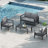 Tempie 7 - Person Patio Conversation Set with Cushions-186984585