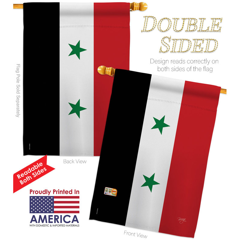 Drapeau de maison en polyester 2 côtés 3 pi 3 po x 2 pi 2 po