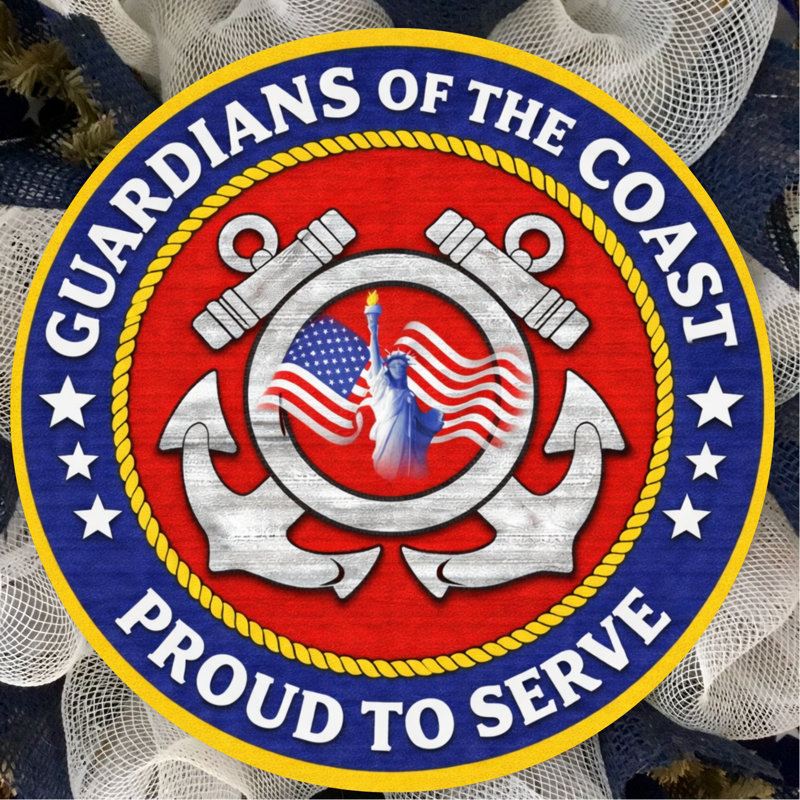 Couronne de gardiens de la marine inspirée de la marine, fière de servir une couronne de reconnaissance militaire fabriquée à la main