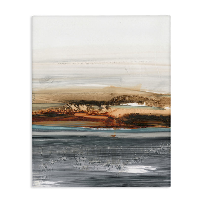 Toile abstraite rayée, art mural par Victoria Barnes, H 30 po x l 24 po