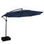 Parasol de patio décalé 10 pi avec base et sac de sable - Bleu marine-770312860