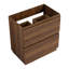 Meuble-lavabo de 30 po sans lavabo, meuble-lavabo autoportant à deux tiroirs, bois d'ingénierie, brun, style simple et élégant avec rangement