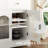 55" Modern Buffet Cabinet with Arched Acrylic Fluted Doors & 3 Drawers, Sideboard Coffee Bar with Adjustable Shelves for Dining Room, Living Room, Kitchen