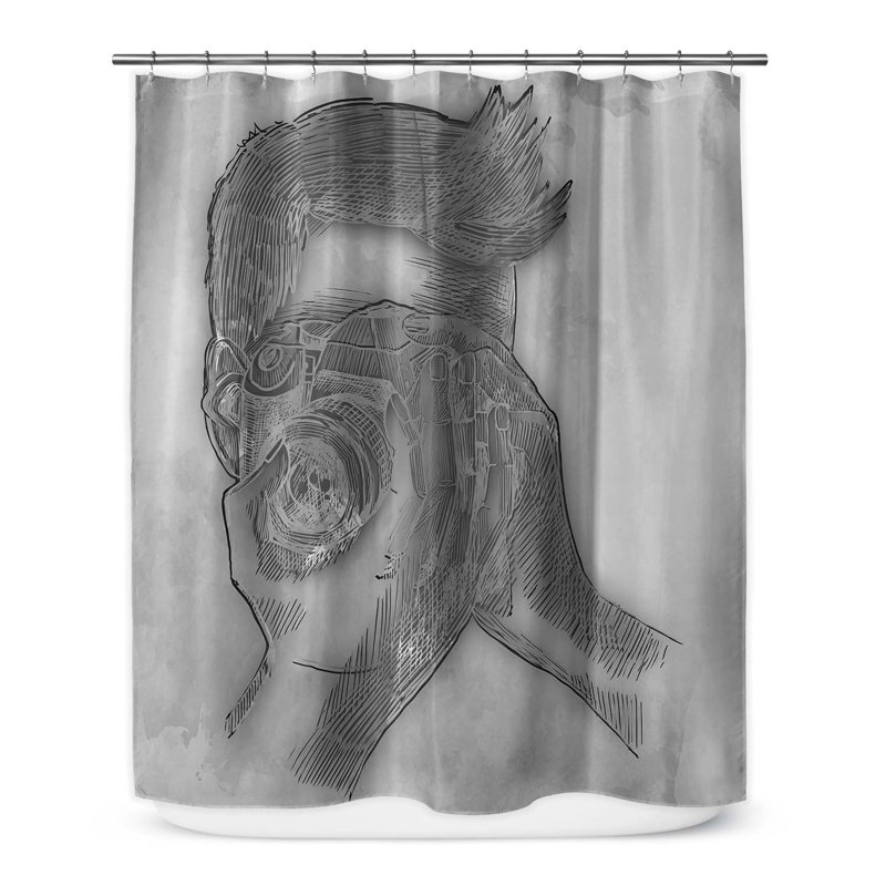 Rideau de douche simple Anzie, H 90 po x l 70 po