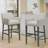 Upholstered Bar stool with armrest and footrest-930365612-924679967