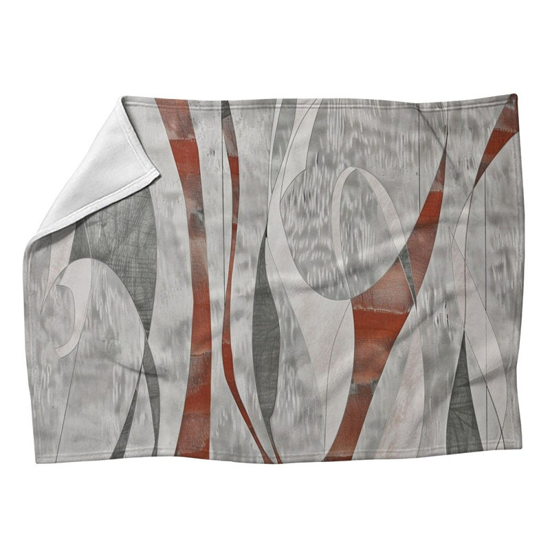 Abstract Geometry Fleece Blanket, L 50 po x L 60 po