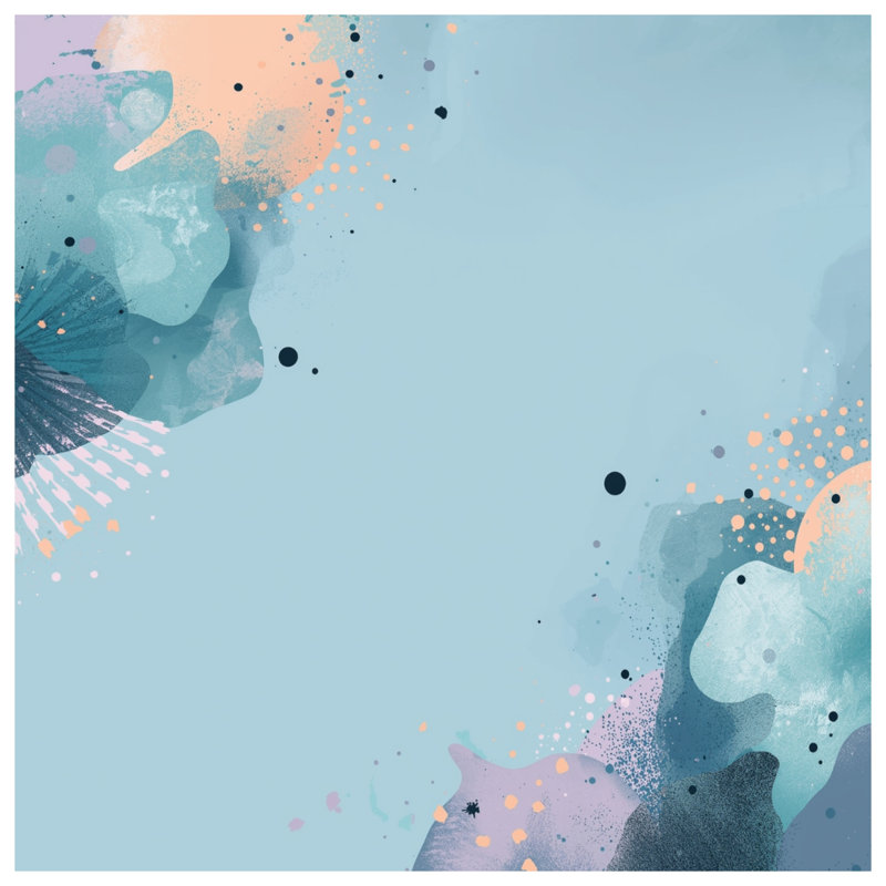 Rideaux de douche bleu à motif abstrait, L 70 po x H 93 po