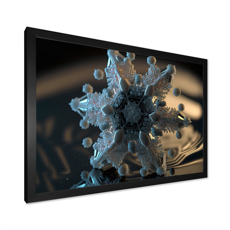 «Harmony Water Crystal IV», reproduction sur toile encadrée, H 34 po x l 44 po x P 1,5 po, Format noir