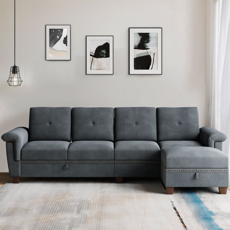  Canapé modulaire Audrye, Gris foncé