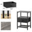 Modern Nightstand With Fabric Drawer & Mesh Shelf – Versatile Bedside Table For Any Space-1929530307