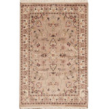 Hand-Knotted High-Quality Beige and Ivory Area Rug