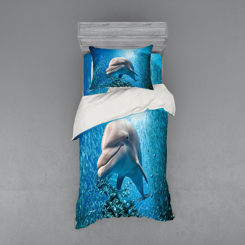 Ensemble de housse de couette sea animaux, Housse de couette simple + 6 pièces supplémentai