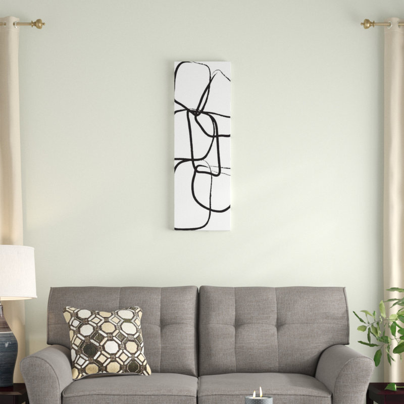 «Abstract IV» par Honeymoon Hotel - Estampe numérique sur toile tendue avec châssis, H 36 po x l 12 po x P 1,5 po