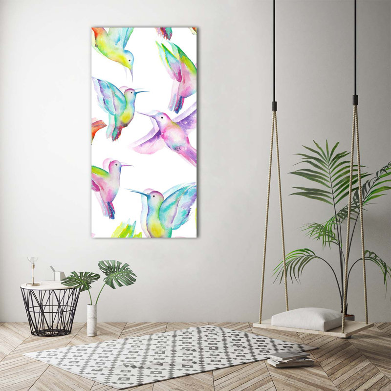 Colourful Hummingbirds - Wrapped Canvas Print