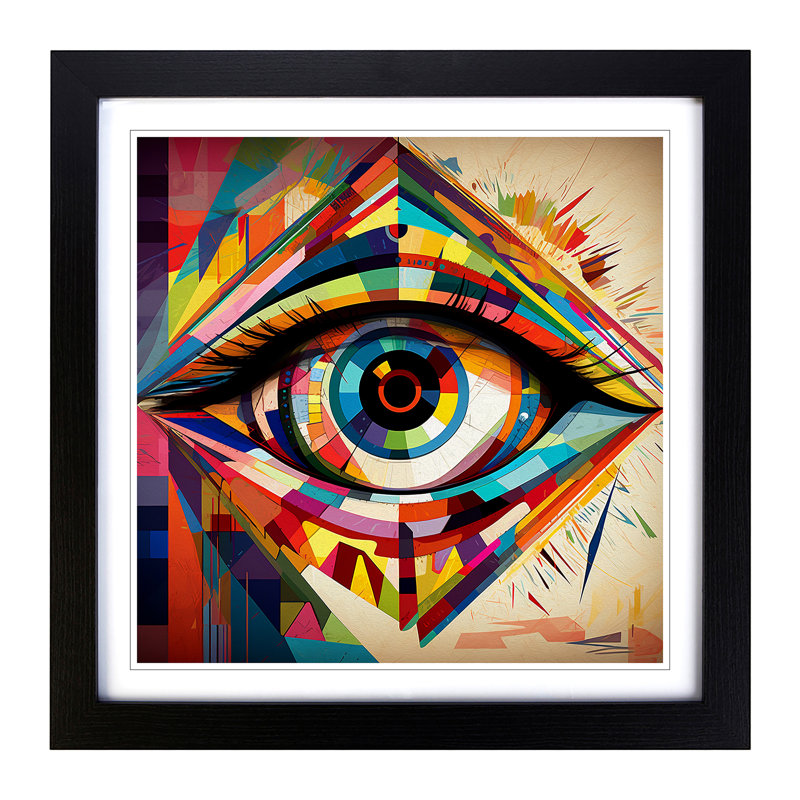 Single Picture Frame Print on Wood, Black