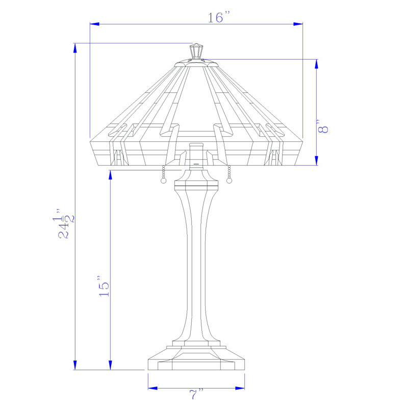 Lampe de table 24,5 po Vivien