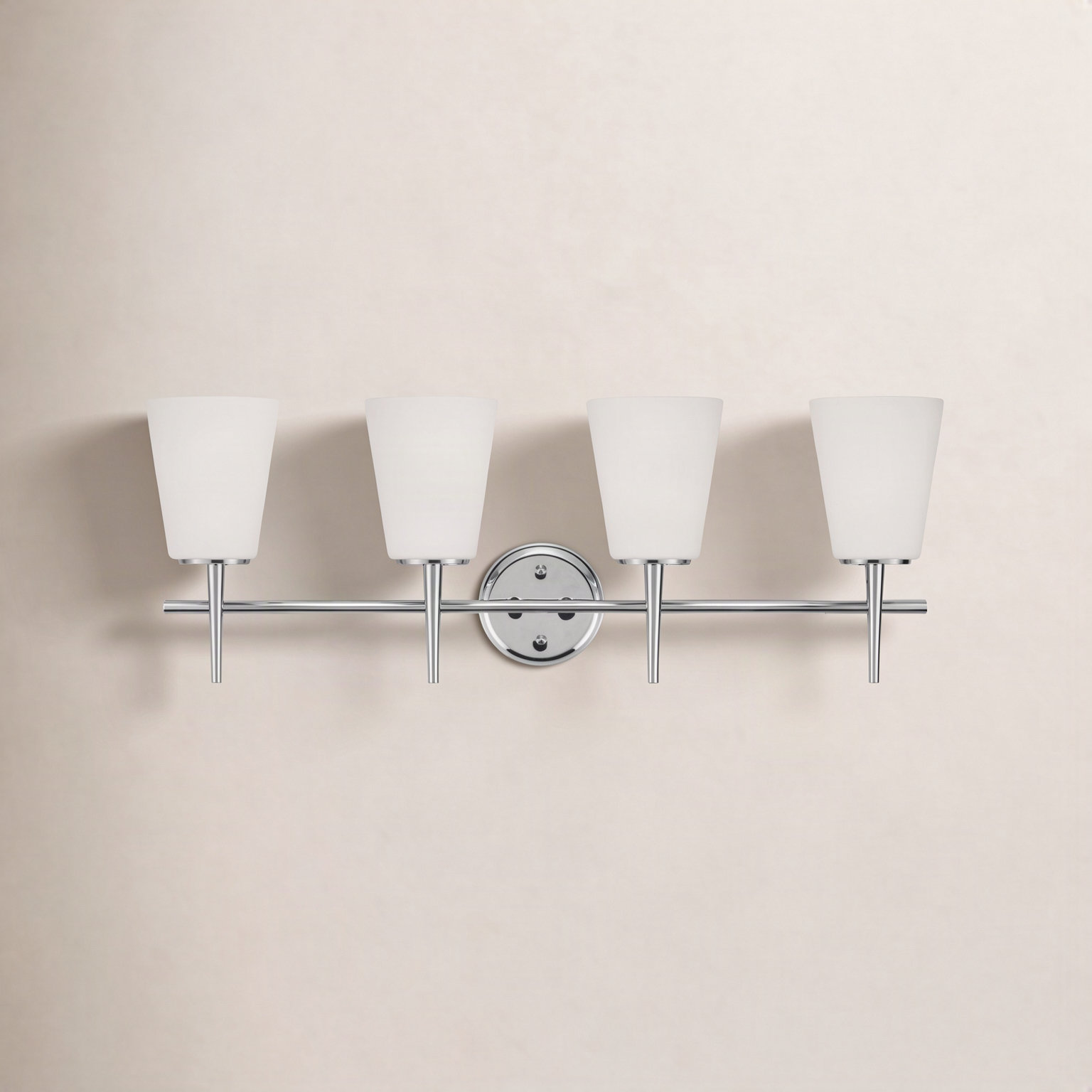 Erlandson 4 Light Dimmable Vanity Light, Chrome, 100W A19 Medium