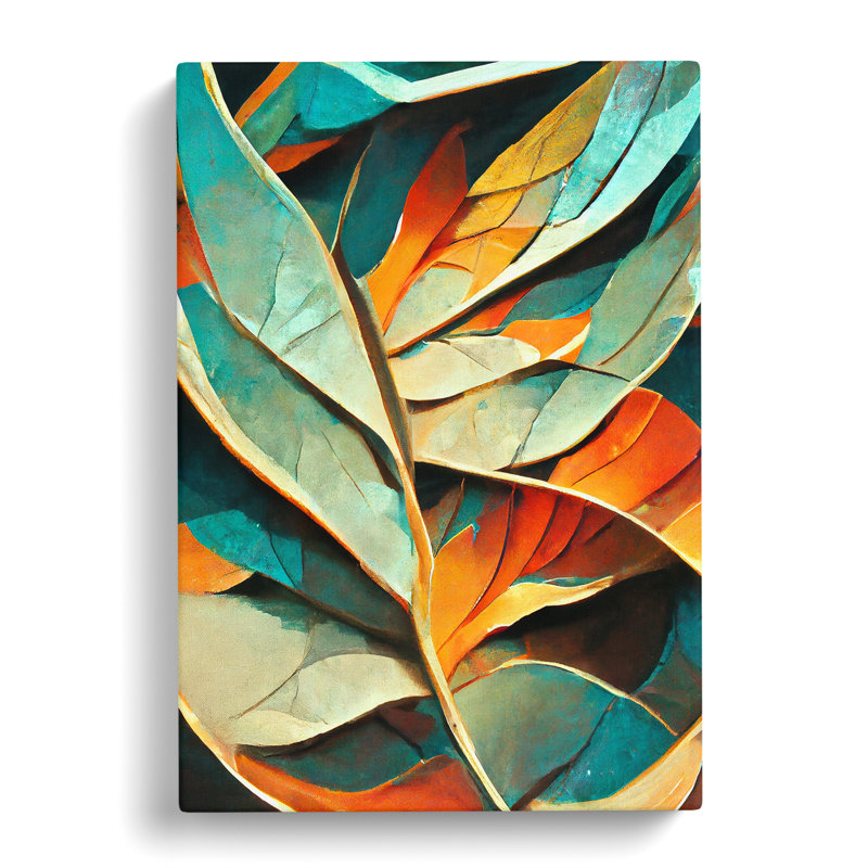Leaf In Abstract No.4 - Wrapped Canvas Print, 50cm H x 35cm W x 3cm D