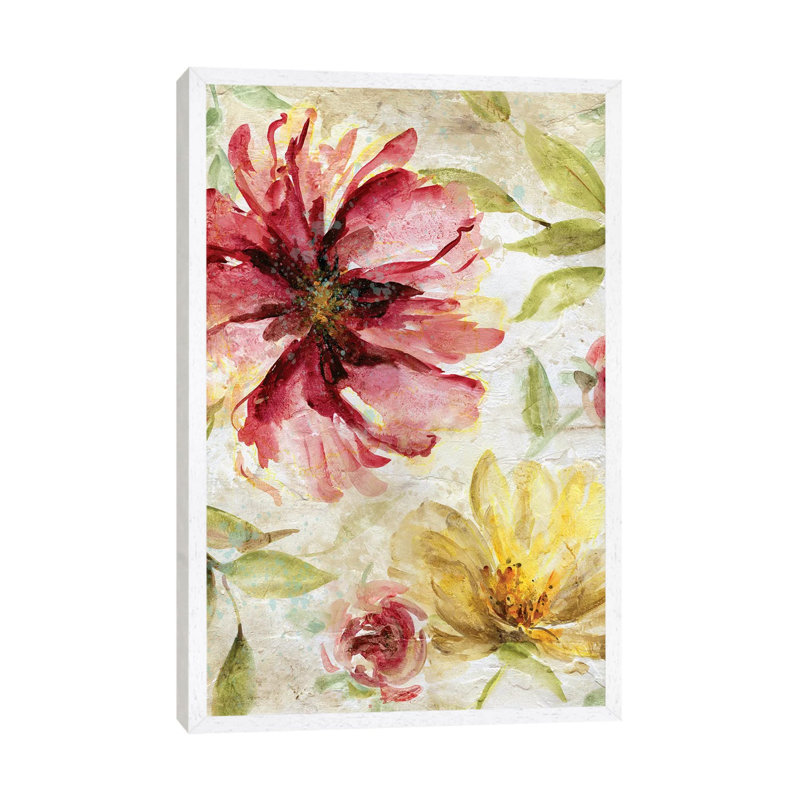 Morning Petals II by Carol Robinson - Painting on Canvas, White Framed, 101.6 cm H x 66.04 cm W