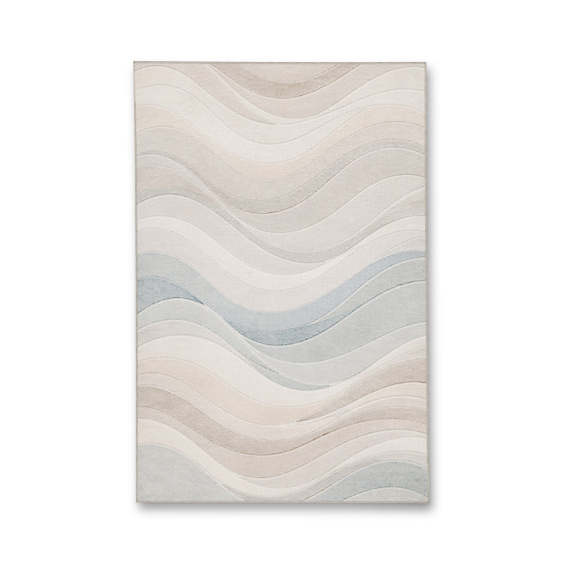Tapis blanc tissé Mosso, 5'1" x 7'7"