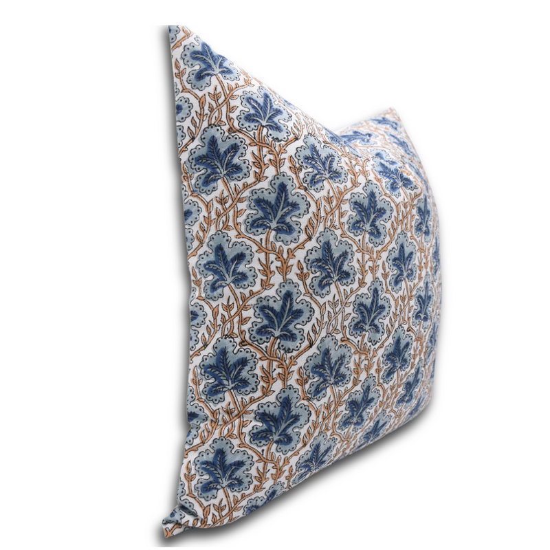  Housse de coussin en coton Floral, Carré, 18 po x 18 po