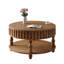 Table basse cannelée avec rangement et couvercle rabattable Farmhouse-1212014007