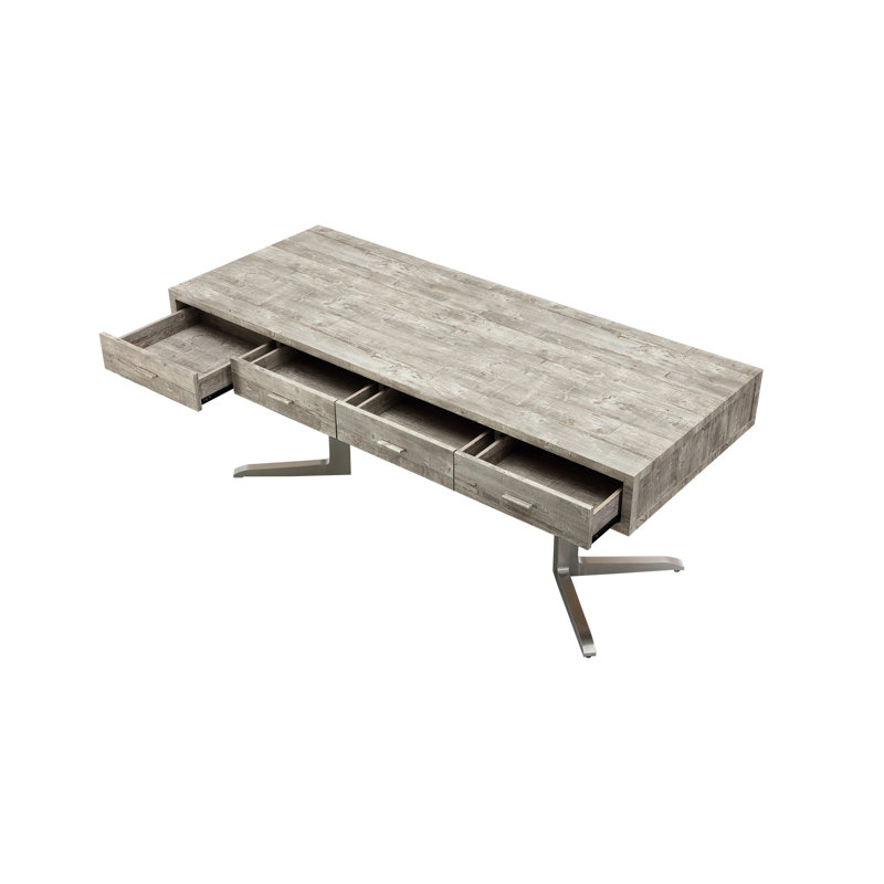 Marco 75" Washed Gray Executive Desk