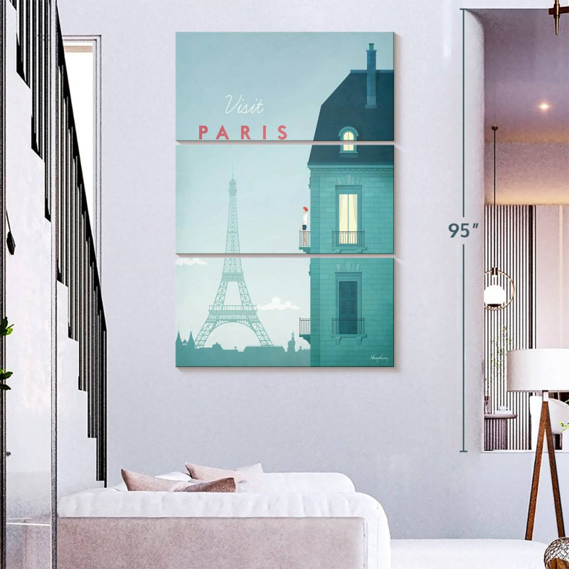 Affiche de voyage rétro Nicci Paris, H 38 po x l 24 po
