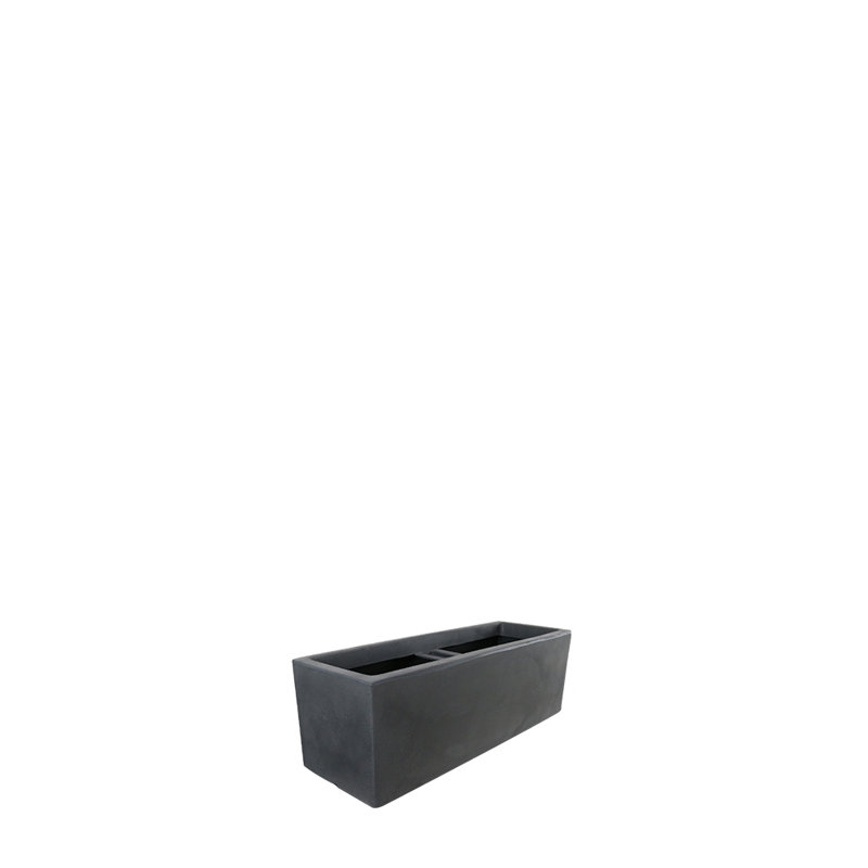 Walbert ECOBO Eco-Friendly Flower Planter Box, Bloco Indoor/Outdoor Four Season Use Marbled, Marbled Black