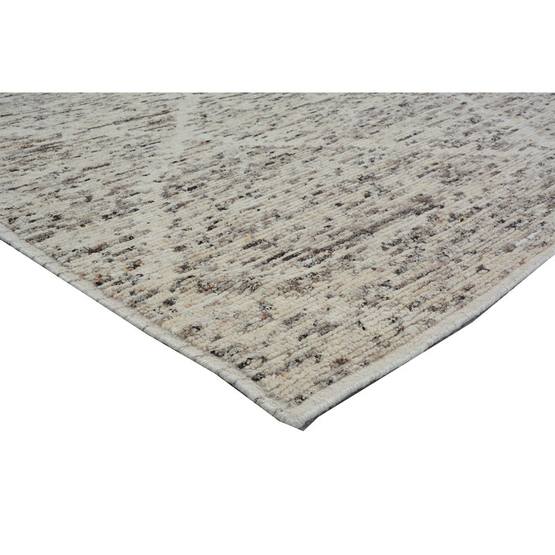 Wool Geometric Area Rug in Beige/Brown/Natural, Rectangle 10' x 14'