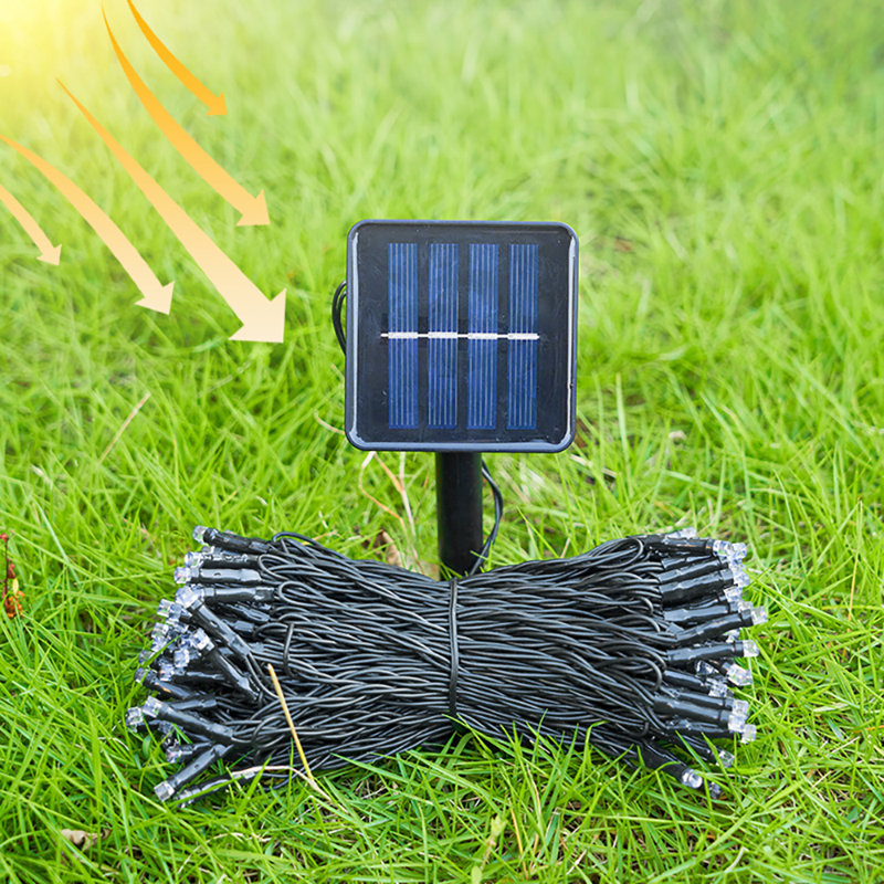 3000cm Solar Powered 300 - Bulb Cord String Light