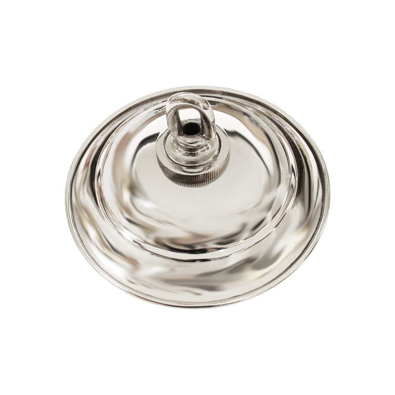 Auvent rond à médaillon rond, Nickel poli
