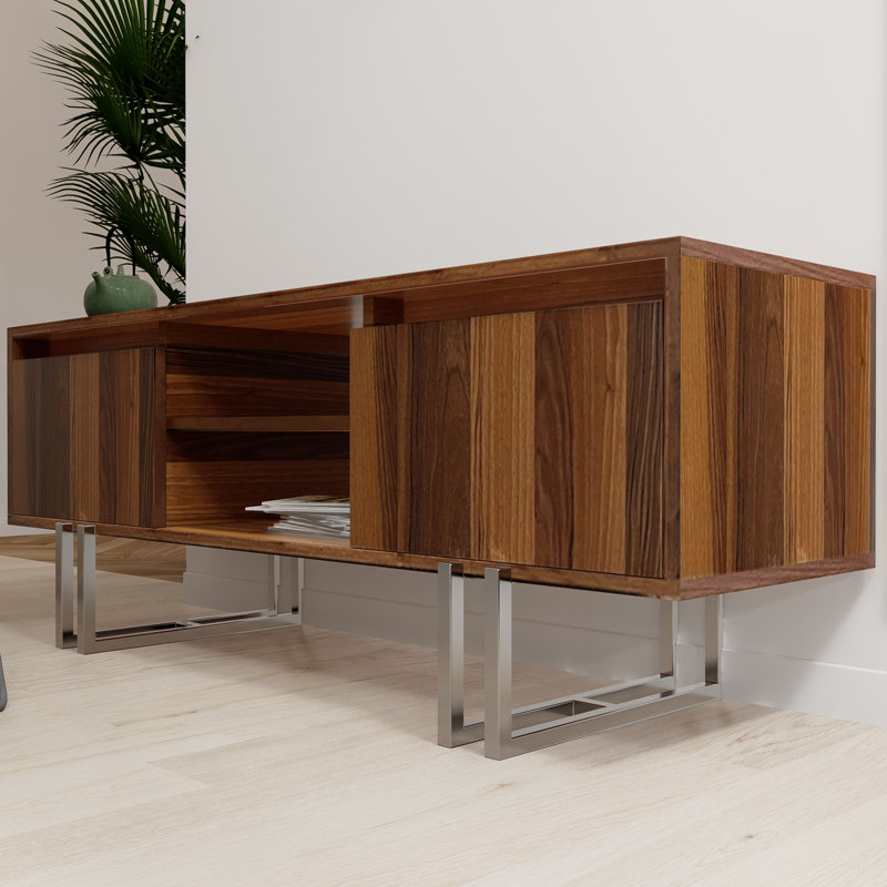 Indoor Rustic TV Stand, Modern 60 Inch TV Entertainment Unit with Storage