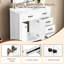 Meuble-lavabo 36 po avec lavabo en céramique, armoire de salle de bain avec tiroirs et armoire-1116730306