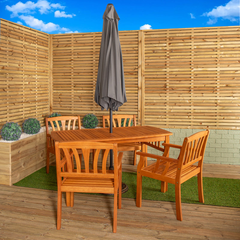 Cofield Rectangular 7 - Piece 4 - Person Outdoor Table Set, Grey