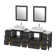 Melbourne 84'' Double Bathroom Vanity with Engineered Marble Top with Mirror