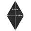Rhombus Smooth 6" x 10" Porcelain Tile-36594446
