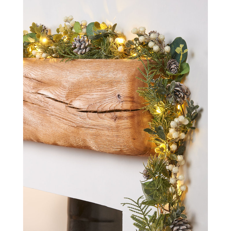 20.32cm Lighted Faux Garland with Lights